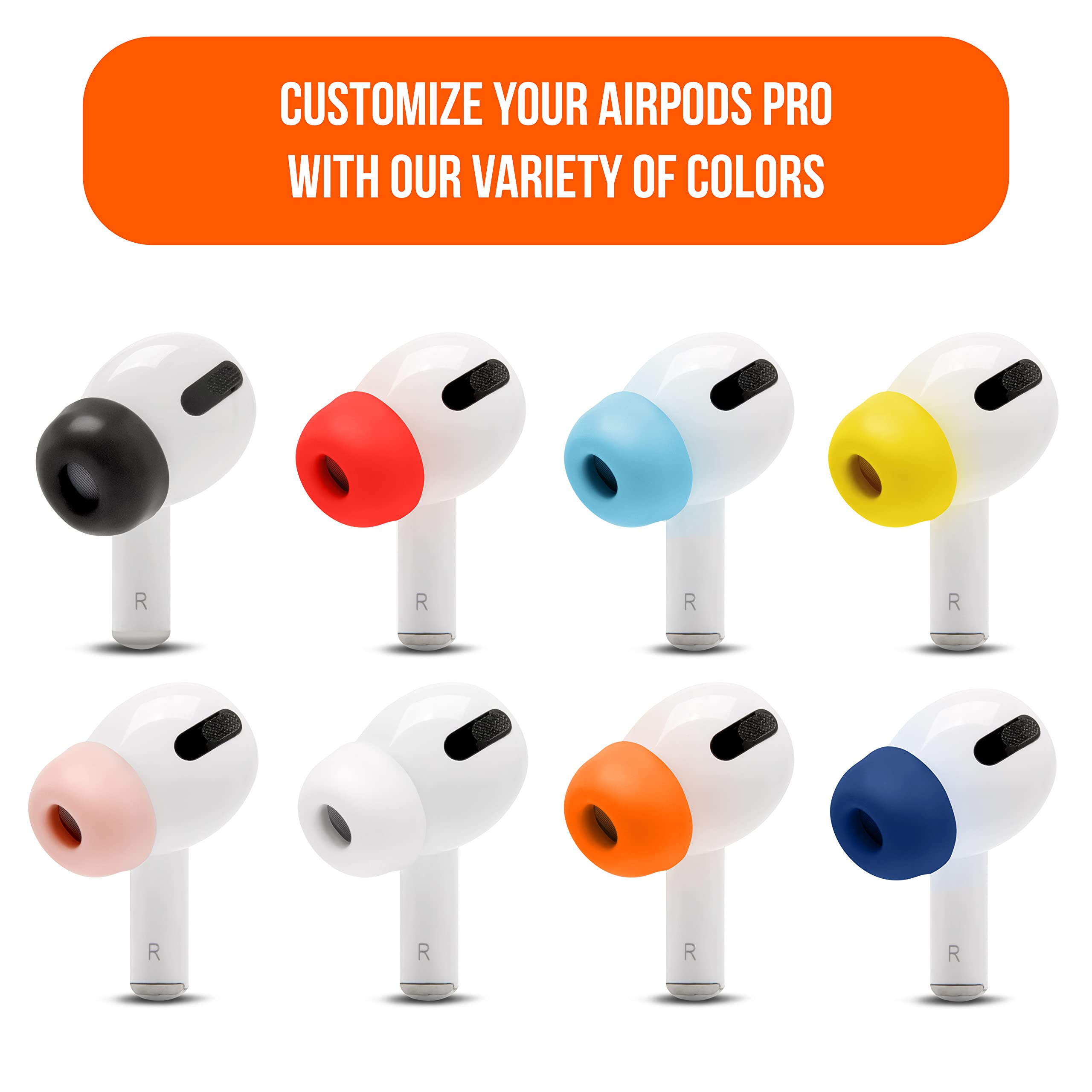 WC TipZ - Upgraded Memory Foam Ear Tips for Airpods Pro Made by Wicked Cushions | Improved Comfort, Tighter Seal, Better Foam Rebound Time | Fits Perfectly in Charging Case | Pitch Black - Image 4
